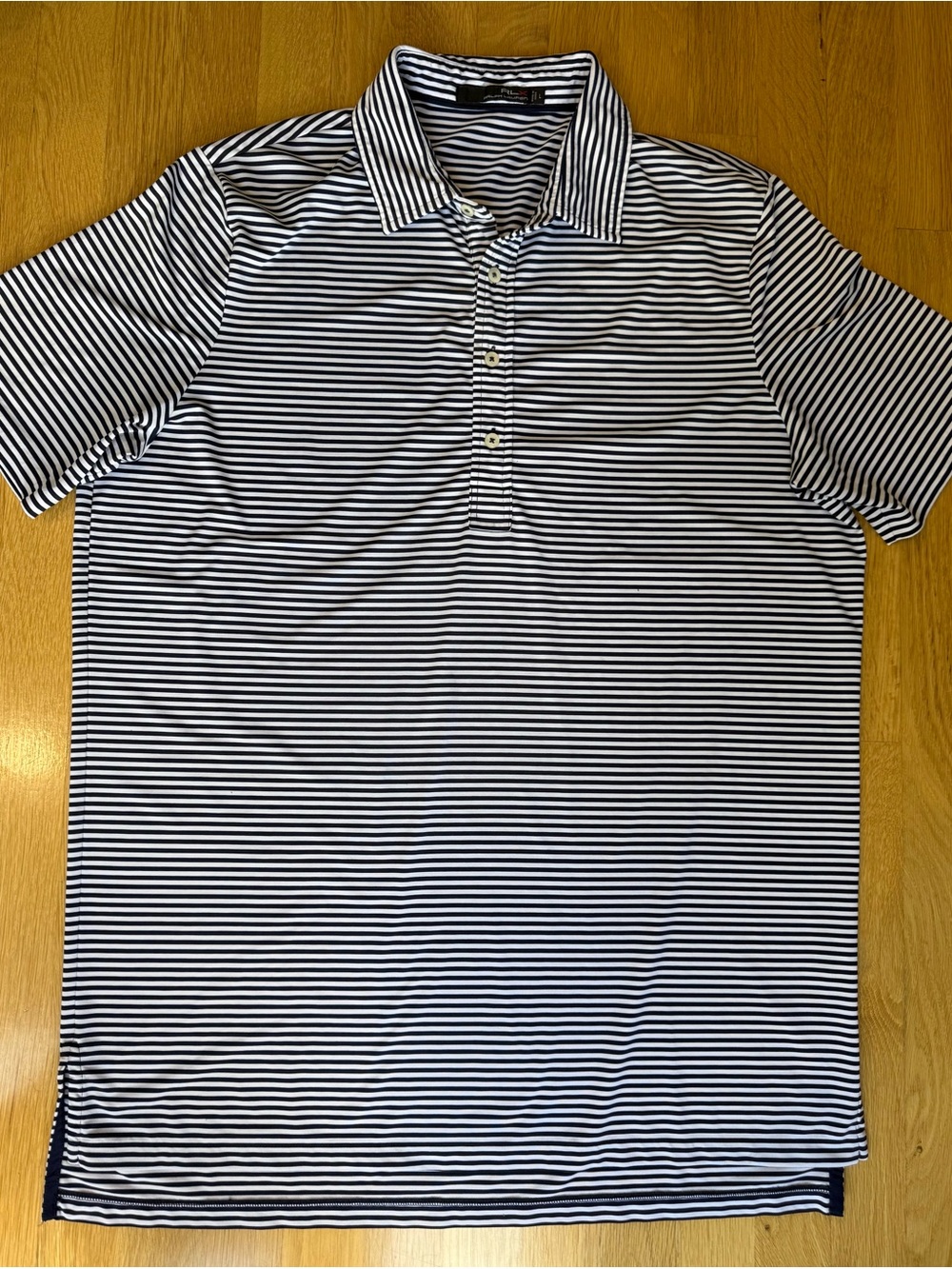 Ralph Lauren RLX Navy & White Striped Polo